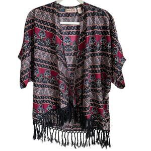 Lottie & Holly Band of Gypsies Kimono Fringe Size Medium Boho Festival Hippie
